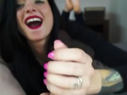 Brunette lady gives you handjob service