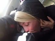Airplane lady enjoy oral sex